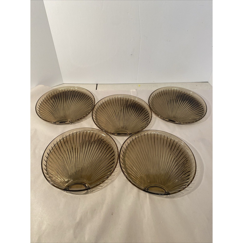 5-7 1/2" Smokey Brown Dessert/snack Plate Seashell?  Made In France 1970's